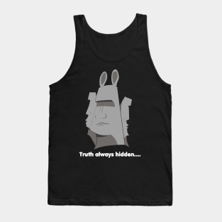 Funny moai statues with rabbit ears Tank Top